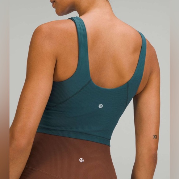 Lululemon Align Ribbed Tank Top in Green Jasper Size 6 - Picture 3 of 9